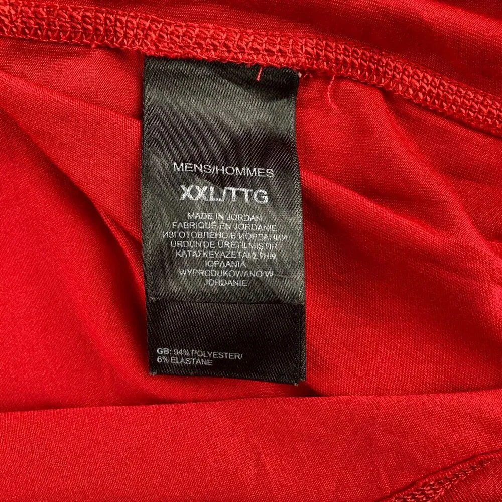 The North Face Mens XXL Red Gray Performance Athletic Shirt Stretch Hiking